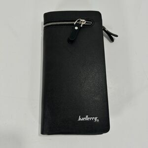baellerry Black Leather Tech Wallet